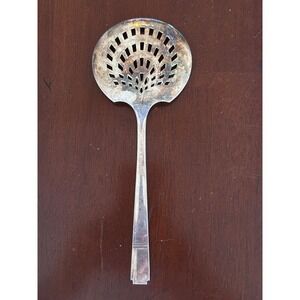 Oneida Art Deco Grenoble 1938 Silverplate Tomato Server Pierced Round Spoon